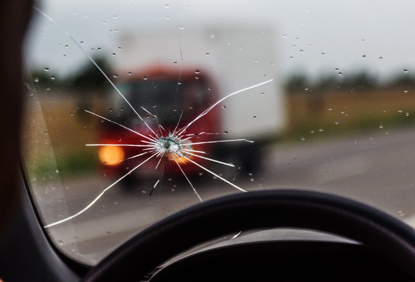 cracked windshield in need of ADAS Recalibration