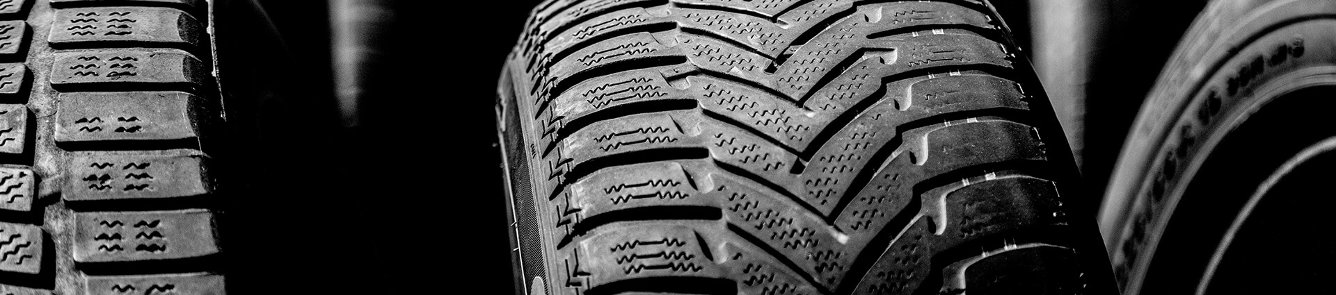Close-up of tire treads