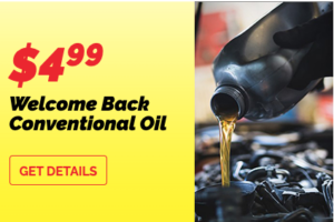 welcome back to BRAKEmax and get an amazing deal on your next conventional oil change