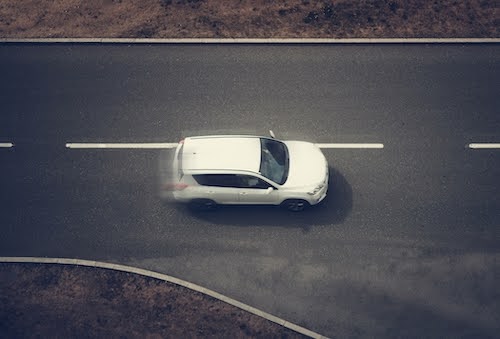 car pulling to one side on the highway